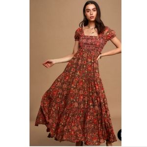 🆕️ Free People Getaway Red Floral Print Maxi